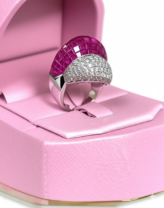 Women's Ruby Ring with diamond