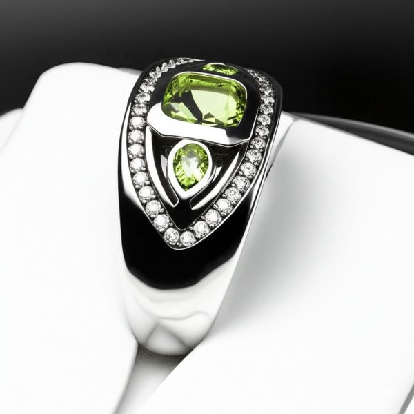 Men's peridot ring
